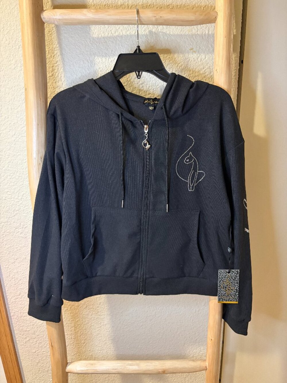 Baby Phat Black Zip Hoodie Women's Large